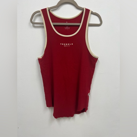 YoungLA 313 Rocket Rib Tank Red Size Large - Picture 2 of 6
